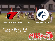 Hemlock vs Millington Football logo