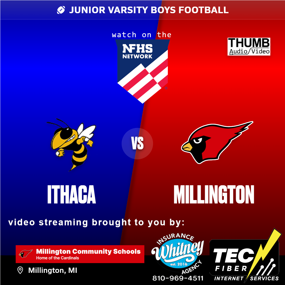 JV Football Ithaca at Millington NFHS Network logo