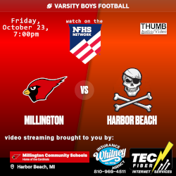 Varsity Football Millington at Harbor Beach NFHS Network logo
