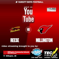 Varsity Football Reese at Millington YouTube logo