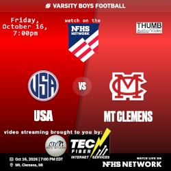 Varsity Football USA at Mt. Clemens NFHS Network logo